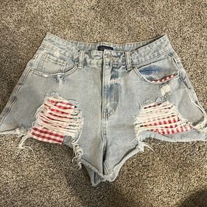 Light washed blue Jean shorts